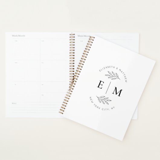 Weddenschap Modern Minimalist Elegant Chic Planner (Display)