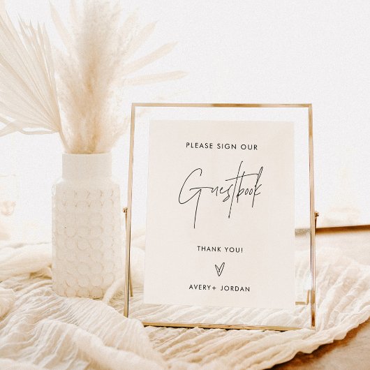 Weddenschap | Modern minimalistisch teken Poster