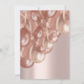 Weddenschap Modern Roos Blush ballons Kaart (Achterkant)