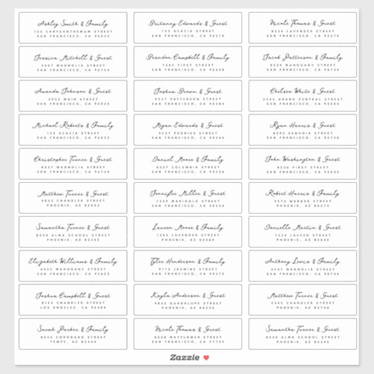 Weddenschap Moderne Eenvoudige zwarte en witte gas Sticker (Vel)