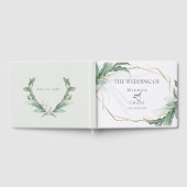 Weddenschap |Moderne elegante tropische bladeren Gastenboek (Volledig)