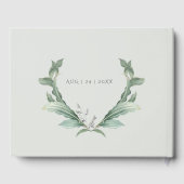 Weddenschap |Moderne elegante tropische bladeren Gastenboek (Achterkant)