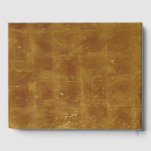 Weddenschap Moderne Luxurous Monogram Gold Foil Gastenboek (Achterkant)