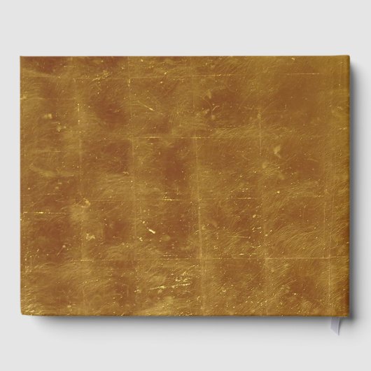 Weddenschap Moderne Luxurous Monogram Gold Foil Gastenboek (Achterkant)