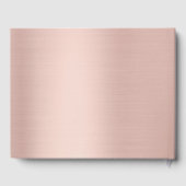 Weddenschap Moderne Luxurous Monogram Roos Gold Gastenboek (Achterkant)