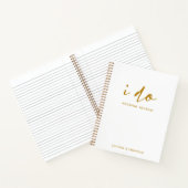 Weddenschap | Moderne minimale goud- en witgoud Notitieboek (Binnen)