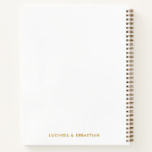 Weddenschap | Moderne minimale goud- en witgoud Notitieboek (Achterkant)
