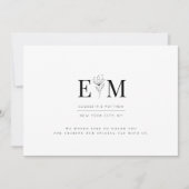 Weddenschap Moderne Minimale Grote Afkomst Bedankkaart (Voorkant)