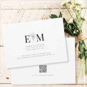 Weddenschap Moderne Minimale Grote Afkomst Bedankkaart