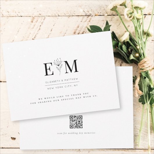 Weddenschap Moderne Minimale Grote Afkomst Bedankkaart