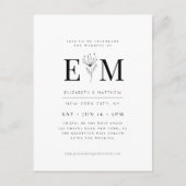 Weddenschap Moderne Minimale Grote Afkomst Briefkaart (Voorkant)