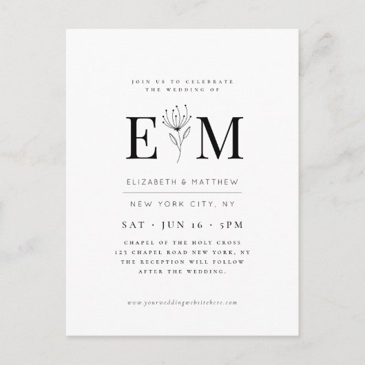 Weddenschap Moderne Minimale Grote Afkomst Briefkaart (Voorkant)