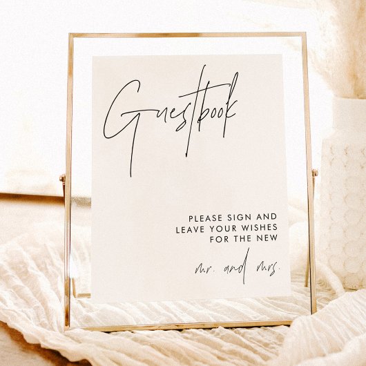 Weddenschap | Moderne minimalistische bruiloft Poster