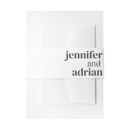 Weddenschap - Moderne uitnodiging voor huwelijk Uitnodigingen Wikkel (Voorkant Voorbeeld)