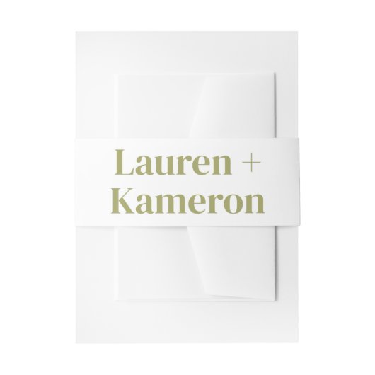 Weddenschap - Moderne uitnodiging voor huwelijk Uitnodigingen Wikkel (Voorkant Voorbeeld)