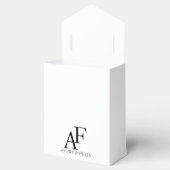 Weddenschap Monogram Black en White Elegant Guest Bedankdoosjes (Geopend)