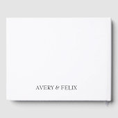 Weddenschap Monogram Black en White Elegant Guest Gastenboek (Achterkant)