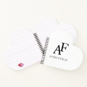 Weddenschap Monogram Black en White Elegant Guest Notitieboek (Binnen)