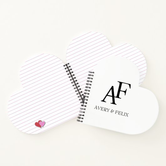 Weddenschap Monogram Black en White Elegant Guest Notitieboek (Binnen)
