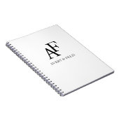 Weddenschap Monogram Black en White Elegant Guest Notitieboek (Rechterzijde)