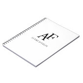 Weddenschap Monogram Black en White Elegant Guest Notitieboek (Linkerzijde)