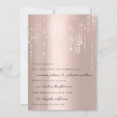 Weddenschap Monogram Blush Roos Strings Confetti Kaart (Voorkant)