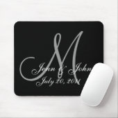 Weddenschap Monogram Bride Groom Names Datum Muism Muismat (Met muis)