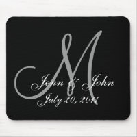 Weddenschap Monogram Bride Groom Names Datum Muism