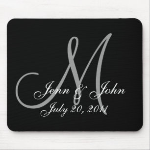 Weddenschap Monogram Bride Groom Names Datum Muism Muismat