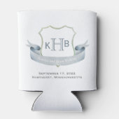 Weddenschap Monogram Crest Logo Klassieke Koelbox Blikjeskoeler (Achterkant)