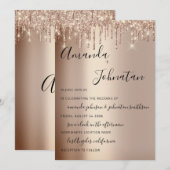 Weddenschap-monogram drift ongekend glitter Roos G Kaart (Voorkant / Achterkant)