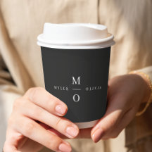 Weddenschap Monogram Elegant Minimal Stylish Black