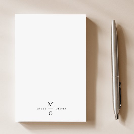 Weddenschap Monogram Elegant Minimalist Simple Whi Post-it® Notes