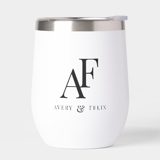 Weddenschap Monogram Elegant Simple Minimalist (Links)