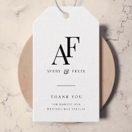 Weddenschap Monogram Elegant Simple Minimalist Cadeaulabel