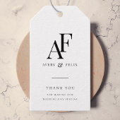 Weddenschap Monogram Elegant Simple Minimalist Cadeaulabel
