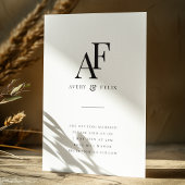 Weddenschap Monogram Elegant Simple Minimalist Kaart