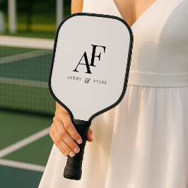 Weddenschap Monogram Elegant Simple Minimalist Pickleball Paddle