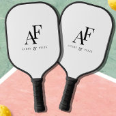 Weddenschap Monogram Elegant Simple Minimalist Pickleball Paddle