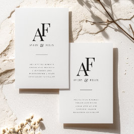 Weddenschap Monogram Elegant Simple Minimalist Save The Date