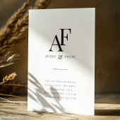 Weddenschap Monogram Elegant Simple Minimalist Save The Date