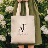 Weddenschap Monogram Elegant Simple Minimalist Tote Bag