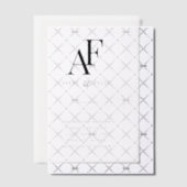Weddenschap Monogram Elegant Simple Minimalist Vellum Uitnodigingen (Offset (Uitnodiging))