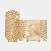 Weddenschap Monogram Faux Gold Favor Box Bedankdoosjes (Uitgevouwen)