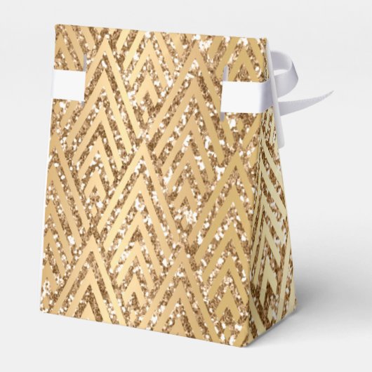 Weddenschap Monogram Faux Gold Favor Box Bedankdoosjes (Achterkant)