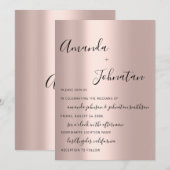 Weddenschap Monogram gewoon Roos Gold Kaart (Voorkant / Achterkant)