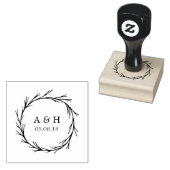 Weddenschap Monogram met rubberen stempel (Gestempeld)
