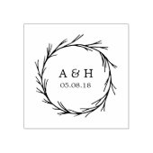 Weddenschap Monogram met rubberen stempel (Afrduk)