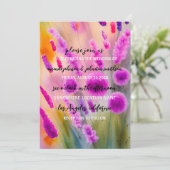 Weddenschap-monogram QR Code Meadow Paars Green Kaart (Staand voorkant)