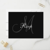 Weddenschap-monogram RSVP-Briefkaart Uitnodiging Briefkaart